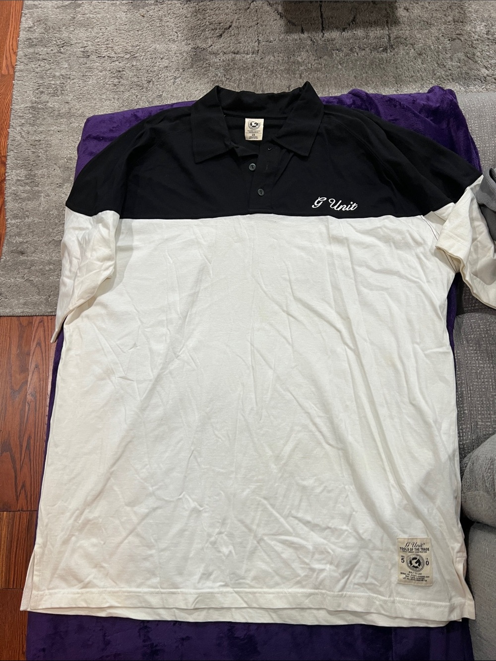 vintage G-Unit "Tools of the Trade" heavyweight colorblock polo shirt